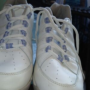 White and Blue Men's Sneakers